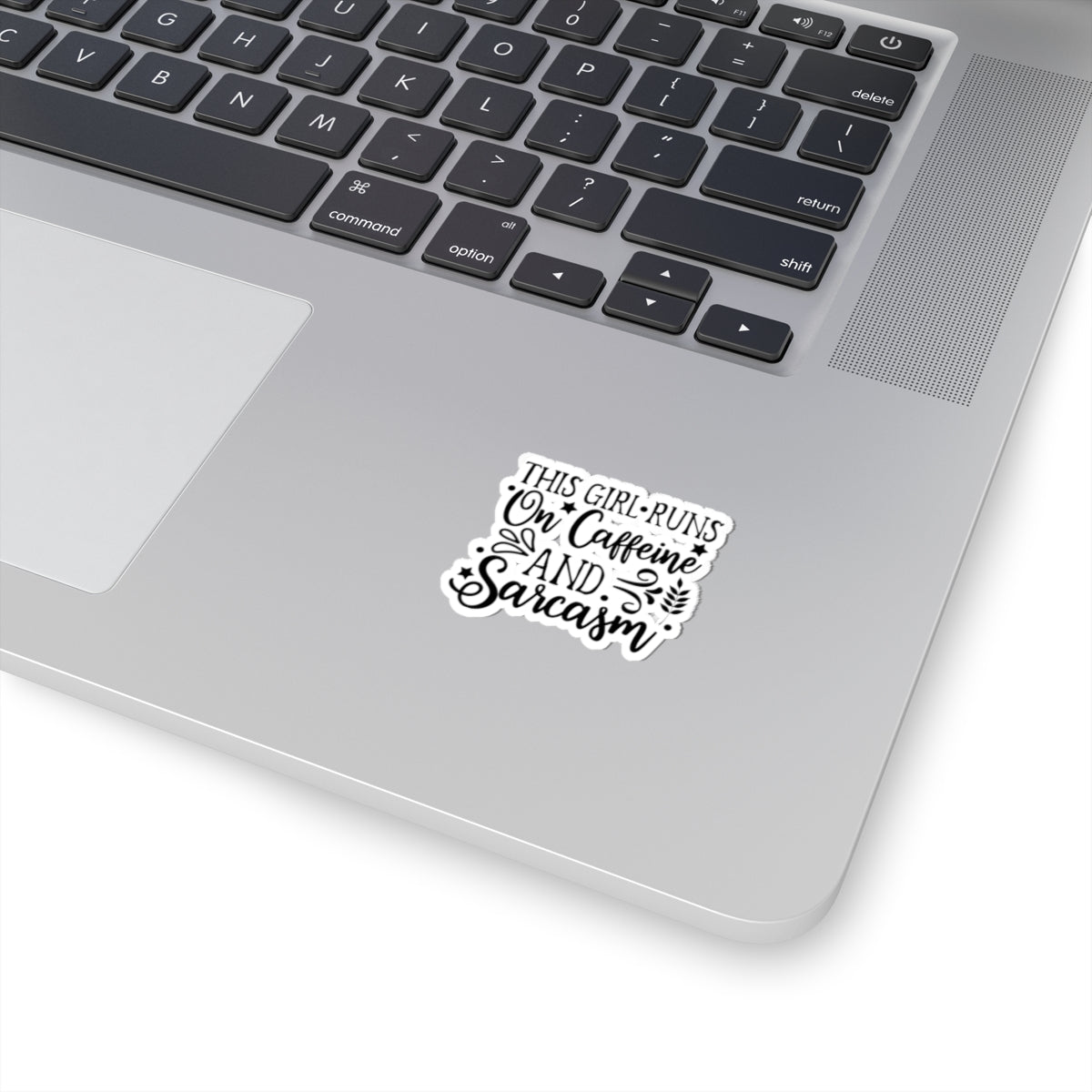 Funny "This Girl Runs on Caffeine and Sarcasm" Sticker