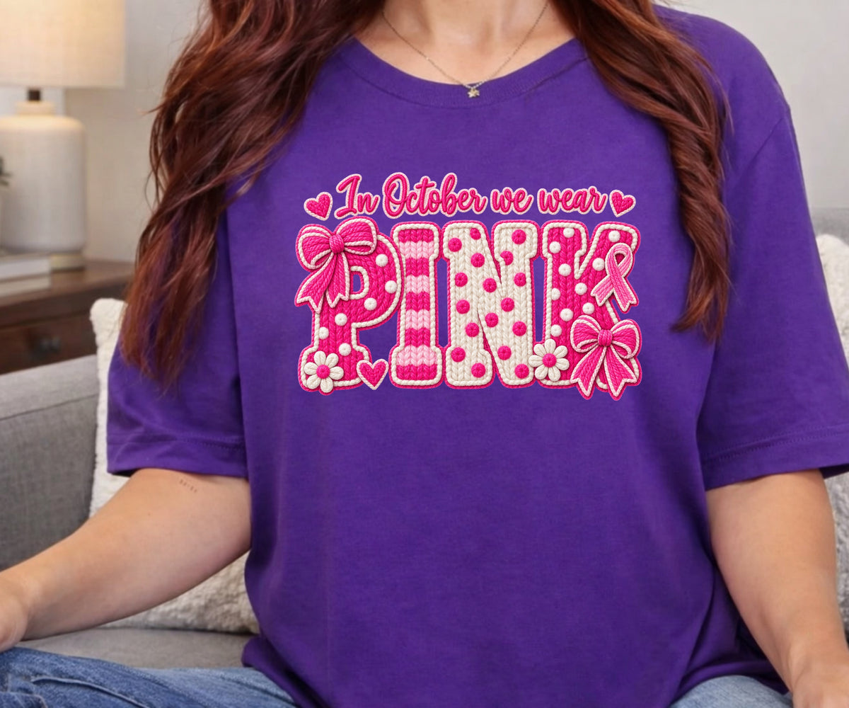 Breast Cancer Awareness Tee – In October We Wear Pink