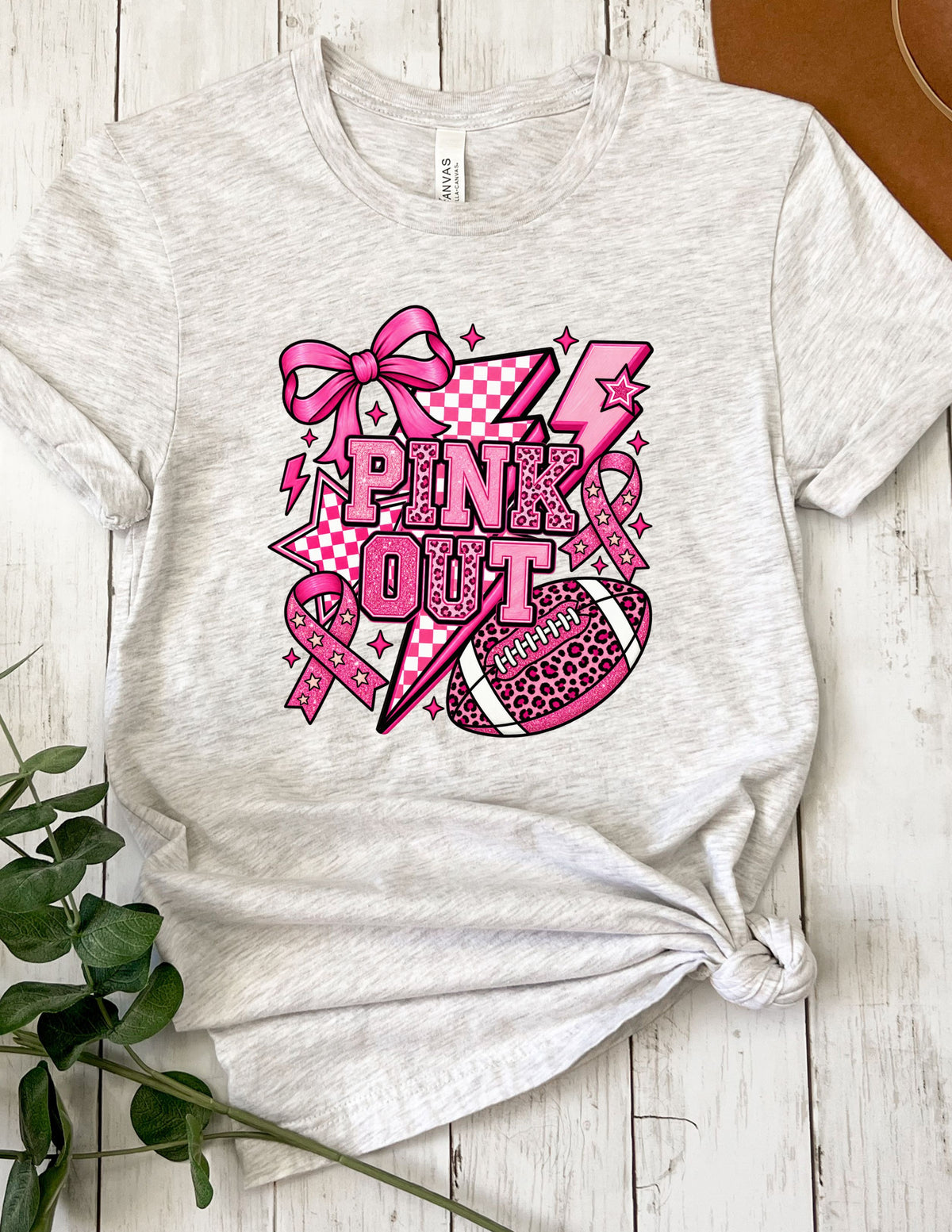Pink Out Football T‑Shirt – Breast Cancer Awareness Game Day Tee