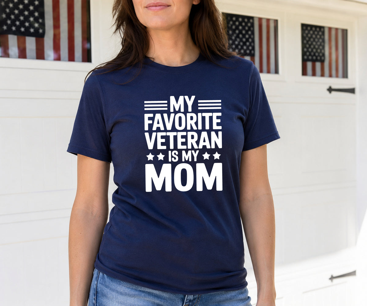 favorite vet mom shirt, navy, blue