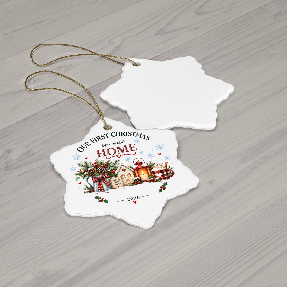 Our First Christmas in Our Home 2026 Ceramic Ornament